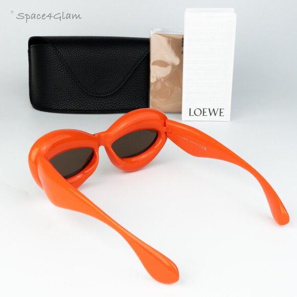 Loewe Women Sunglasses Orange Brown Cat Eye LW40097I INFLATED 42E NEW AUTHENTIC main image 6